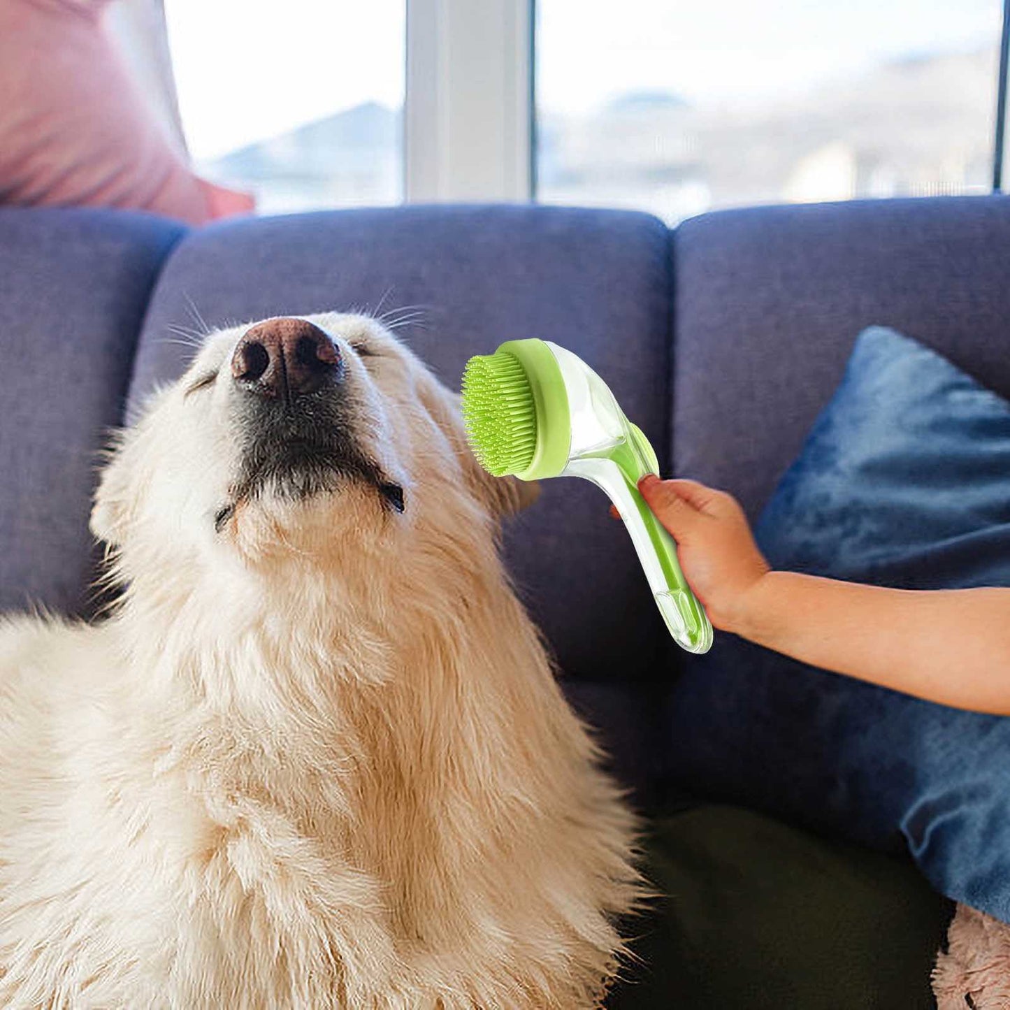 2-in-1 Pet Bath & Grooming Brush