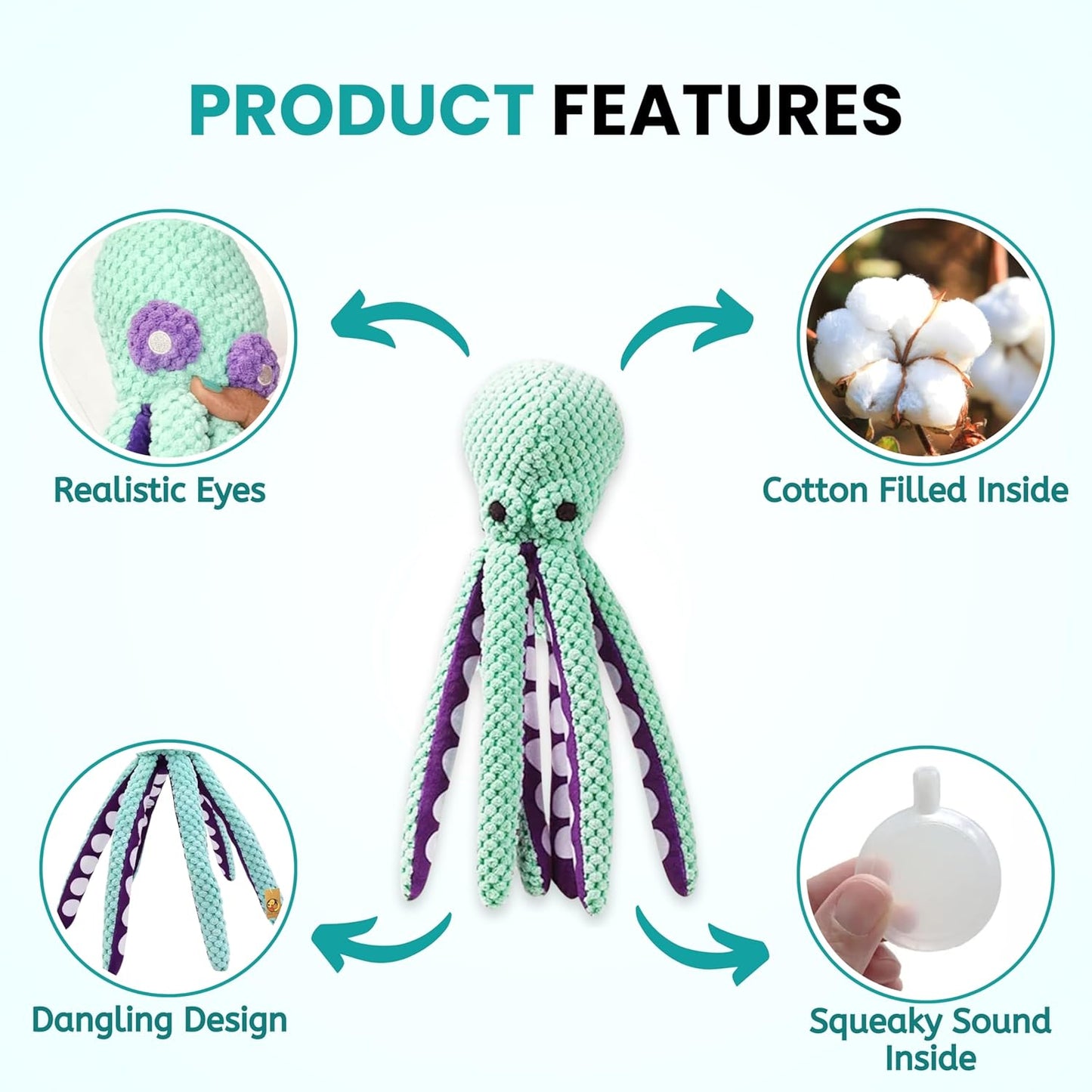 Squeaky Octopus Toy