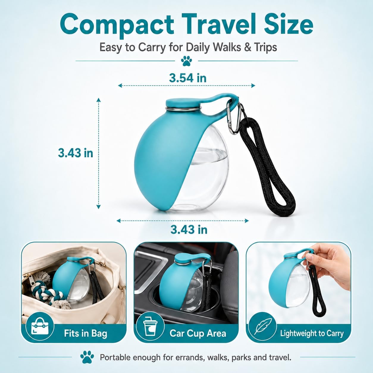 Transparent 2 in 1 Portable Tumbler For Pets
