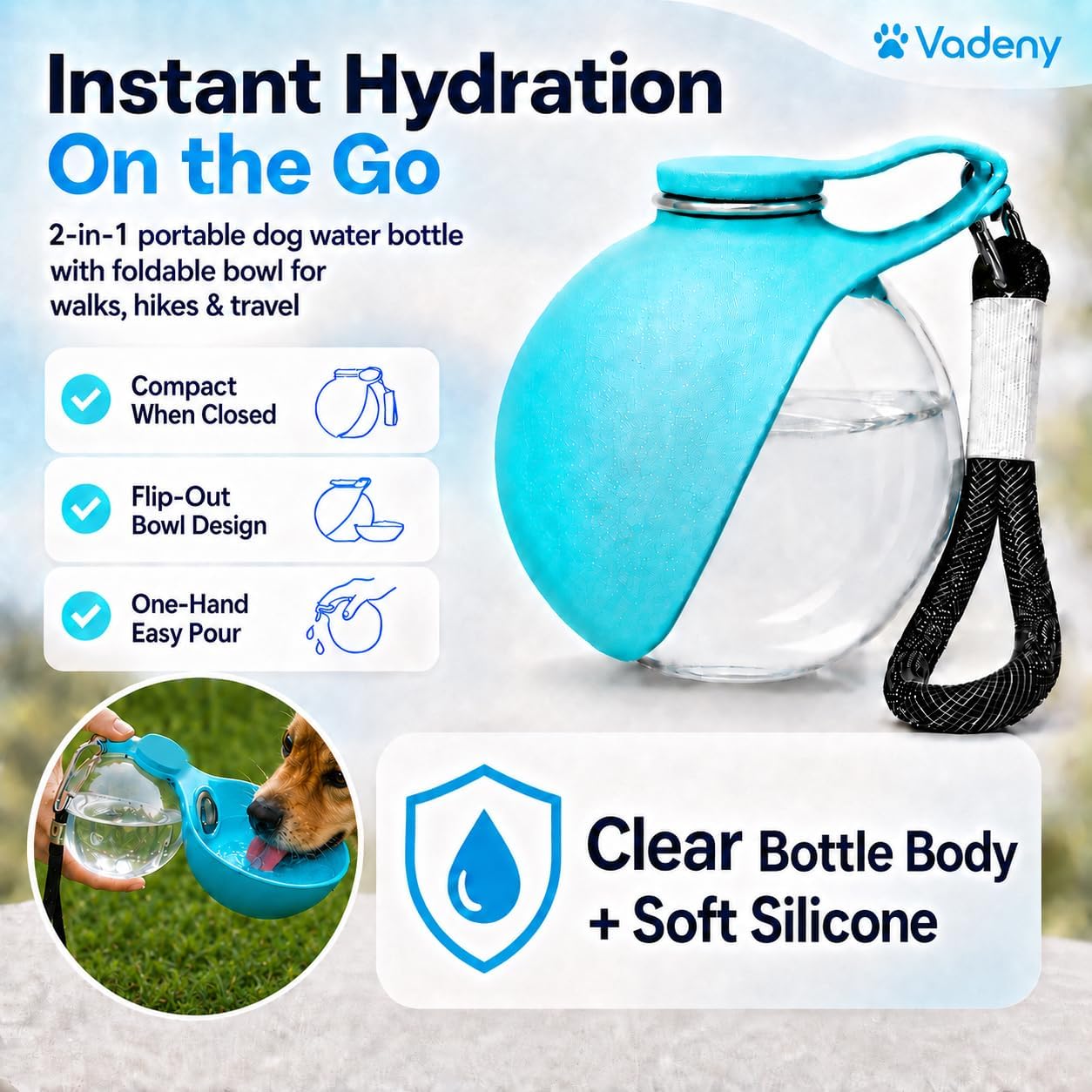 Transparent 2 in 1 Portable Tumbler For Pets