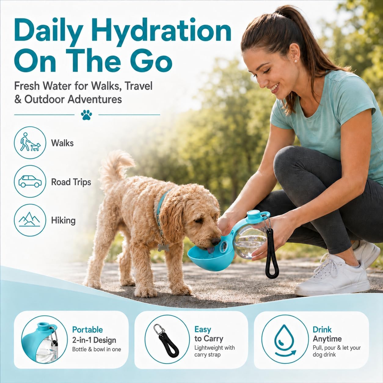 Transparent 2 in 1 Portable Tumbler For Pets