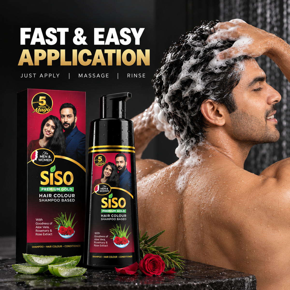 Instant Black Hair Shampoo