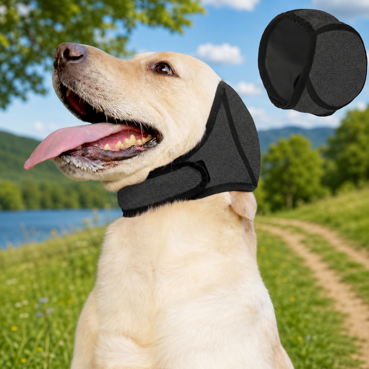Noise-Reducing Pet Ear Wrap – Anxiety Support & Ear Protection