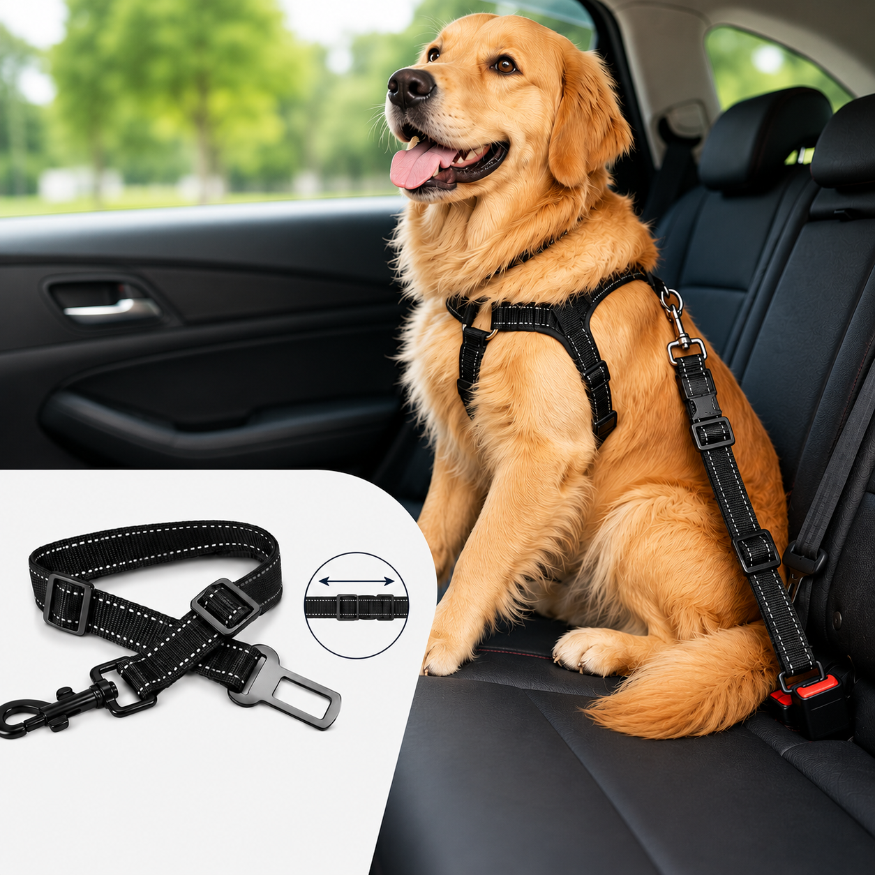 Shock Absorption Dog Car Safety Belt