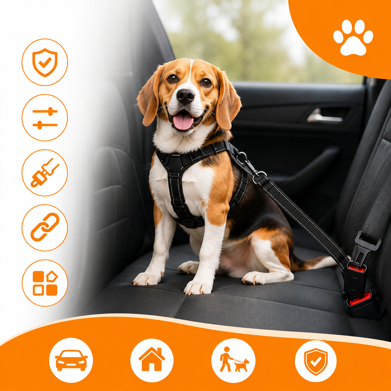 Shock Absorption Dog Car Safety Belt