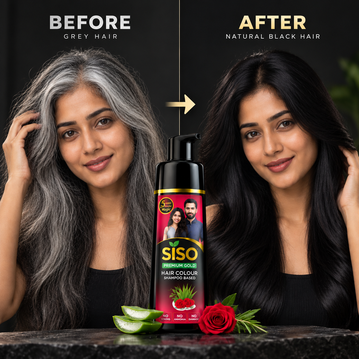 Instant Black Hair Shampoo