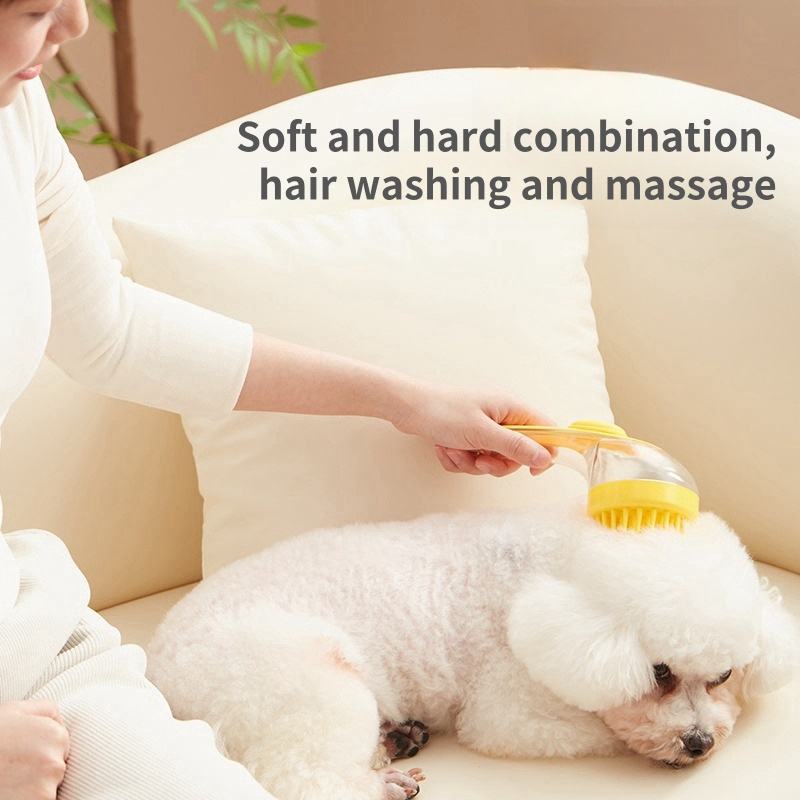 2-in-1 Pet Bath & Grooming Brush