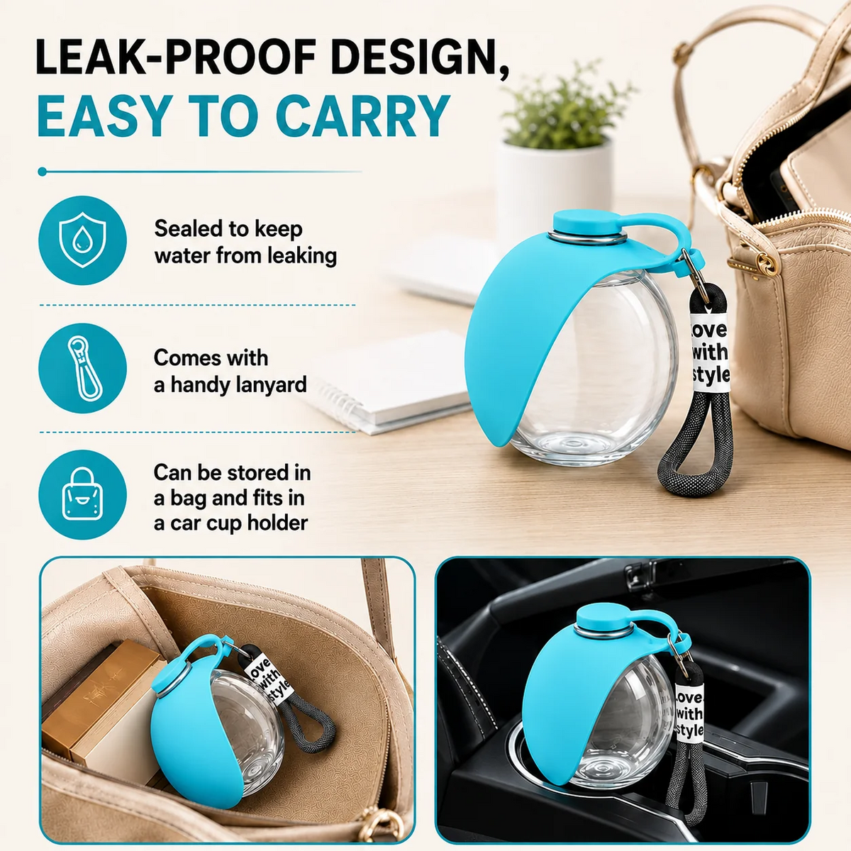 Clip N Sip – Portable Pet Water Bottle for Dogs & Cats